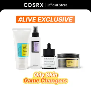[COSRX Official] Oily Skin Game Changers | Live Exclusive | acne prone, pimple care, sebum care, pore care, enlarged pores, niacinamide, snail mucin, exfoliator
