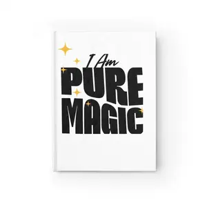 I Am Pure Magic Journal - Empowering Ruled Line Notebook for Self-Discovery, Gift for Creatives, Affirmation Journal, Writing Intention