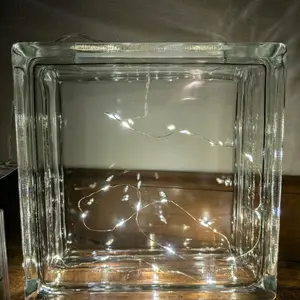 Custom Glass Block - Clear Square Design for Decorative Use