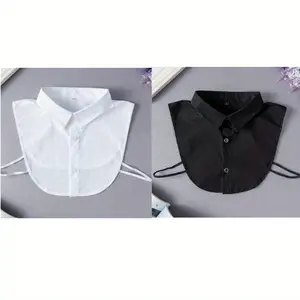 2 Pieces Fake Collar Detachable Collar for Women Shirts Collar Dickey Collar Half False Blouse Dickey