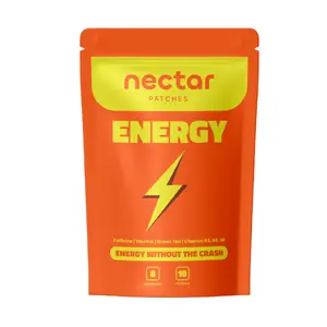 Nectar Energy Patches- All Natural Caffeine, Taurine, Green Tea & Vitamin B Infused Patches. 8 Hours of Energy, Vegan, Gluten Free, Latex Free & Water Resistant