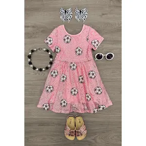 Pink Sequin Soccer Dress