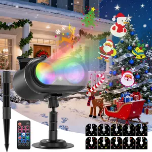 DEEPN 2026 Upgraded Holiday Projector Lights Brighter Halloween & Christmas Decorations 10 Themes 8 Patterns Display for Indoor Outdoor Home Light Show with Remote Control
