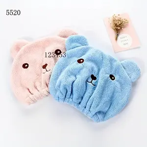 New1pc Quick Dry Embroidered Shower Cap Cute Drying Hair Towel For Women - Soft Microfiber Towel For Dry Hair And Bandana Style.