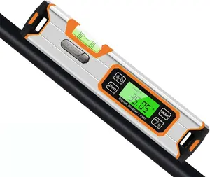 12-Inch Digital Torpedo Level and Protractor  Inclinometer Angle Finder with Backlight LED Display & V-Groove  Base, IP54 Dust/Water Resistant  Level(orange)