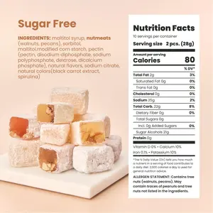 Liberty Orchards, Sugar Free Aplets & Cotlets - Vegan Gourmet Snack, Sugar Free Turkish Delight Candy Gift Box 8 Oz.