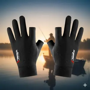 Winter Fishing Gloves - 2-Finger Flip Cover Touchscreen Design, Waterproof Windproof Sun Protection. Thick Warm Lining, Unisex for Outdoor Fishing, Work, Riding, Sports. Non-Slip Durable Palm, Cold Weather Gear.