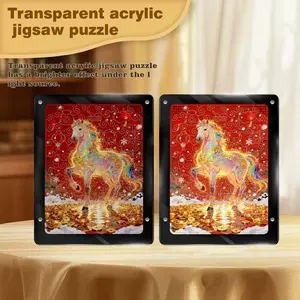 Acrylic Puzzle Toy with Decorative Elements, Ideal for Family Fun & Home Decoration, Enhances Cognitive Skills