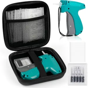 Price Tagging Guns for Clothes, Retail Price Tag Attacher Guns (Not Stitch Gun), Includes 5 Needles, 1008 Barbs Fasteners, 1 Hard Green EVA Bag