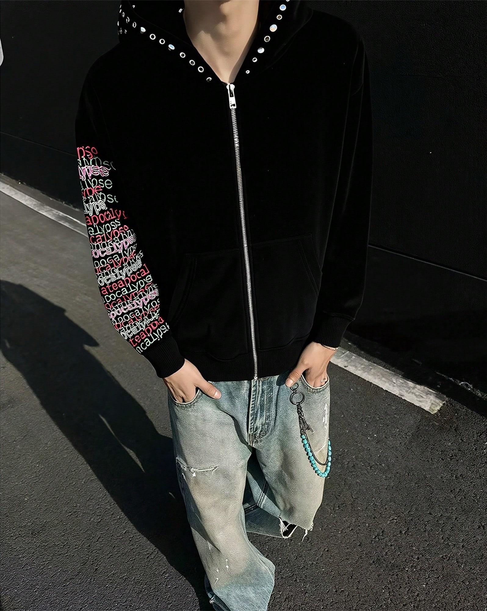 Y2K Leopard Zip Up Hoodie Women Oversized Streetwear Harajuku Cropped Graphic Ja All Oversized Christmas Halloween Thanksgiving Day Menswear Sweatshirts Tops Pullover Long Sleeve Casual Motocross