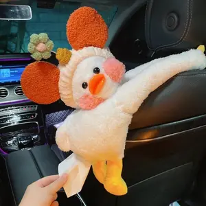 Portable Car Paper Towel Holder Bag, Cute Duck Wet Wipe Case, Universal for Stroller/bedside/home, Essential Paper Towel Organizer for Moms
