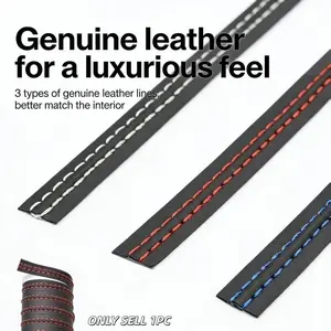 Retro Stitched PU Leather-Look Car Interior Gap Trim, All-in-One Dashboard Door Decor Strips, Heavy Duty Self-Adhesive Universal Auto Upgrade Kit, Car Interior Accessory, Car Accessories
