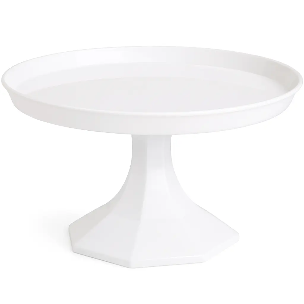 Elegant Medium White Cake Stand - 11-inch Dessert Display