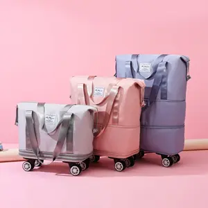 Portable Rolling Luggage, Convenient Travel Bag with Wheels, Easy Pull Design, Expandable Large Capacity, Ideal for Trips