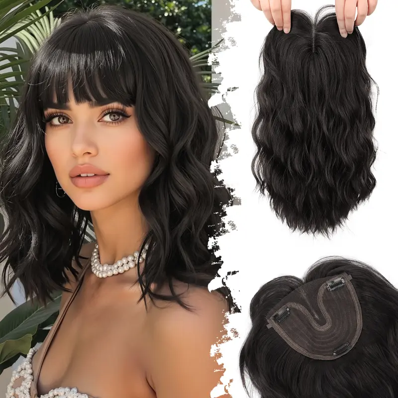 ONLYCUTE 18 inch Hair Topper Synthetic Slightly layered Hair  display picture 1