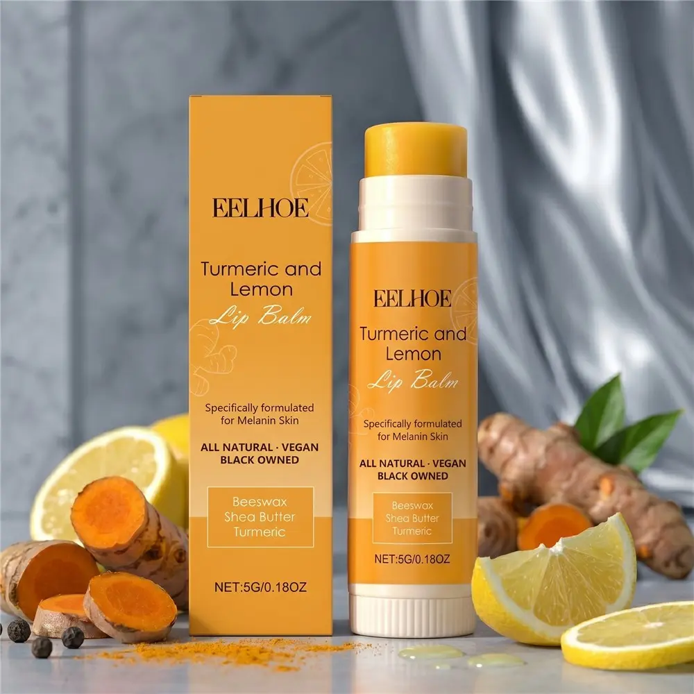 Turmeric Lemon Lip Glow, Daily Lip Moisturizer For Dry Lips, Moisturizing Lip Balm, Instant Smooth & Glass Lips, Softens Dead Skin, Achieve a Radiant & Healthy Pout Effortlessly