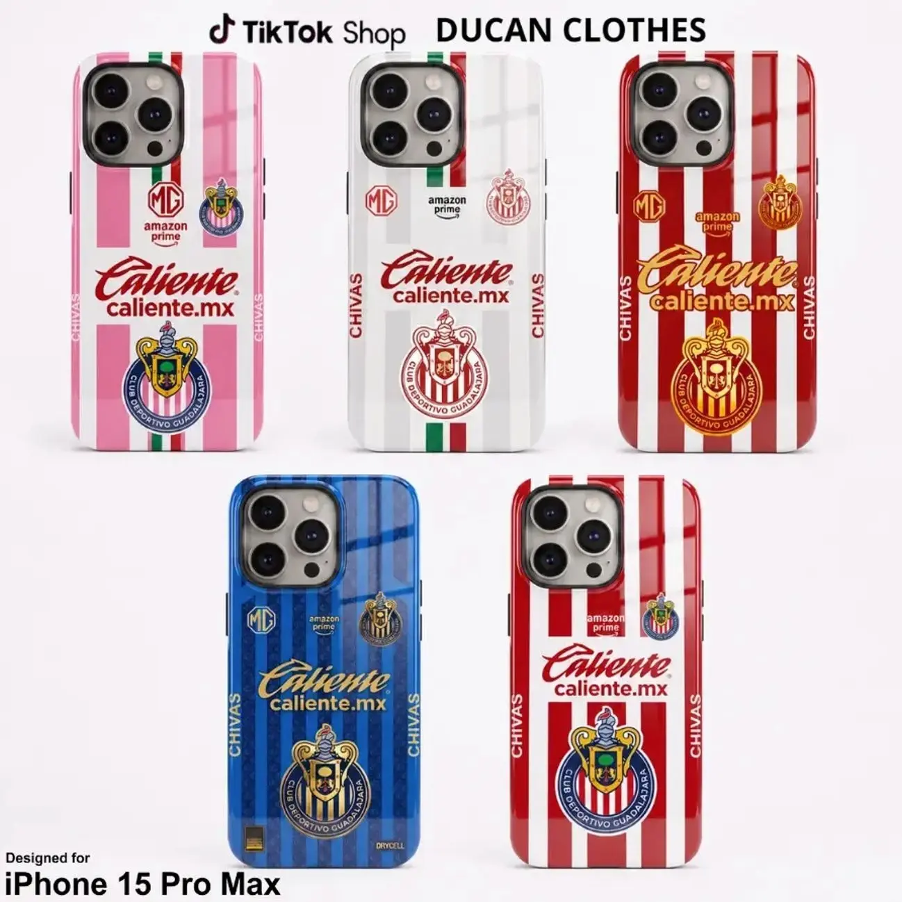 Chivas Phone Case 26-27 Jersey Style Phone Cover, Soccer Fan Case, Shockproof Slim Protective Case for IP Series