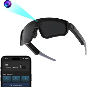 AI Smart Glasses with Camera 4K - Polarized Bluetooth Sunglasses with Camera, UV400 Lens, ChatGPT Enabled, EIS Stabilization, Dual Mic Noise Canceling, IP54 for Cycling Hiking fathersdaygift