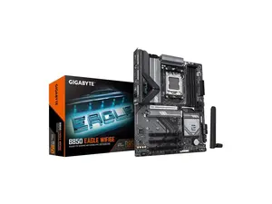 GIGABYTE B850 EAGLE WIFI6E AMD AM5 LGA 1718 Motherboard, ATX, DDR5, 3x M.2, PCIe 5.0, USB-C, WIFI6E, 1GbE LAN, EZ-Latch 5-Year Warranty