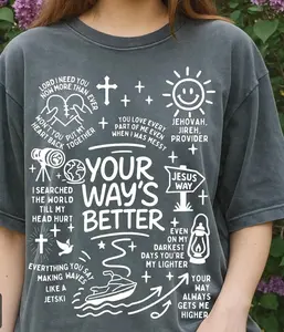 [ SALE UP TO 50% ] Retro Christian T Shirt Your Way�s Better, Vintage Bible Verse Design Tee, Faith Inspired Graphic Shirt, Trendy Christian Apparel