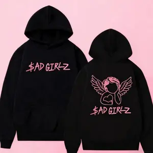 Junior H × Anti Social Club Hoodie – Sad Girlz Double-Sided Graphic Sweatshirt, Cozy Unisex Streetwear Outfit, Trendy Casual Fan Wear