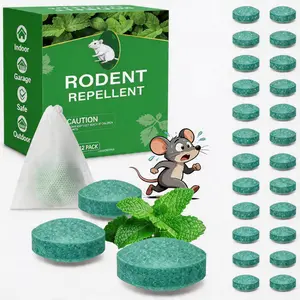 Mouse Repellent Pouches – Natural Rodent Deterrent with Peppermint Oil (12 Pouches) – Safe & Non-Toxic – Keep Mice Out of Homes, Garages, Warehouses & Cars – People & Pet Friendly