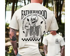 Fatherhood Shirt, Just A Dad Who Came Back With The Milk, Funny Dad Shirt, Skeleton Fatherhood Shirt, Fathers Day Shirt, Gift for Husband
