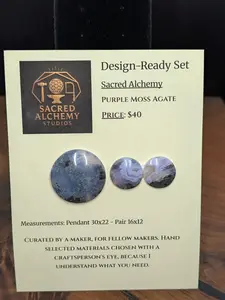 Circle Shape - Purple Moss Agate - Design-Ready Set