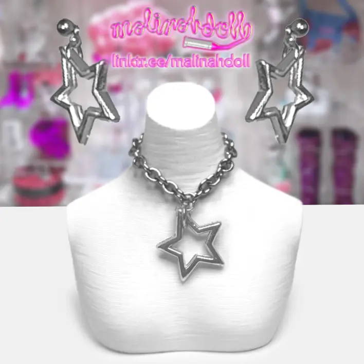 Bratz Doll Jewelry 1/6 Scale Necklace Earrings Designer Silver Metal Gold Girly Choker for Bratz Dolls by malinahDoll - Various