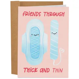 Hilarious Birthday Card for Best Friends (Multiple Options) - Birthday Cards for BFF - 5x7 Inch Individual Greeting Card with Kraft Envelope