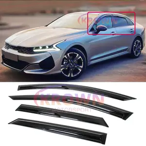 FITS 2021-2026 KIA K5 OPTIMA 3D WAVY MUGEN STYLE WINDOW VISOR RAIN GUARD DEFLECTOR