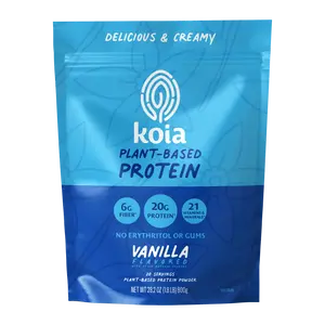 Koia Plant Based Protein Powder, 20g Protein, 3g Sugar, 6g Prebiotic Fiber, Pre & Post Workout, 21 Vitamins & Minerals, No Seed Oils, Dairy-Free, Gluten-Free, Non-GMO, 20 Servings, 28.2 Oz