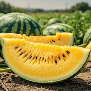 Yellow Flesh Watermelon Seeds 100pcs Bulk Pack – Suitable for Outdoor Garden Beds, Patio Planting Areas & Seasonal Growing – High Count Seed Set – Seeds Only, No Live Plants Included