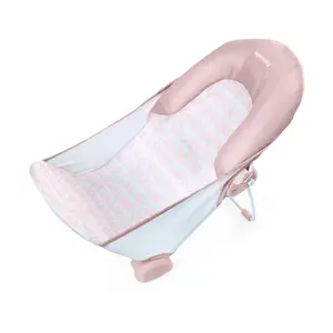 Foldaway 2-Position Baby Bath Seat, Adjustable Support for Sink or Bathtub, Ages 0-6 Months up to 20 Pounds, Machine-Washable Sling