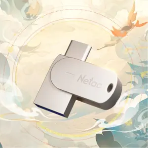 Netac U785C 64G Dual Interface USB Flash Drive, USB 3.2 Flash Drive, Lightweight & Easy To Carry, Office Travel, Car Audio, Perfect for Office & School Use