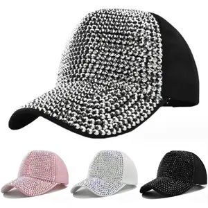 Rhinestone Trucker Hat Baseball Cap Dad Cap Shining Adjustable Fit for Versatile Use