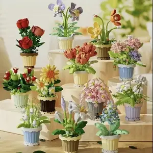 Creative DIY Flower Pot Building Blocks Set, Educational Toy for Boys and Girls, Fun and Creative Play, Perfect Gift Idea