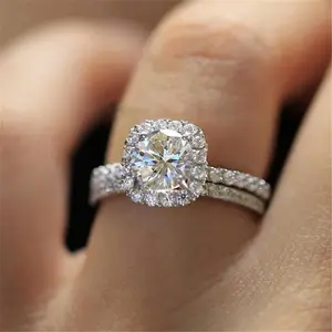 E-commerce accessories Europe and the United States best selling eight hearts eight arrows micro diamond ring women's engagement wedding ring