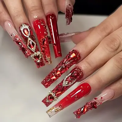 Red Bottom Nail Ideas Birthday Set TikTok Shop