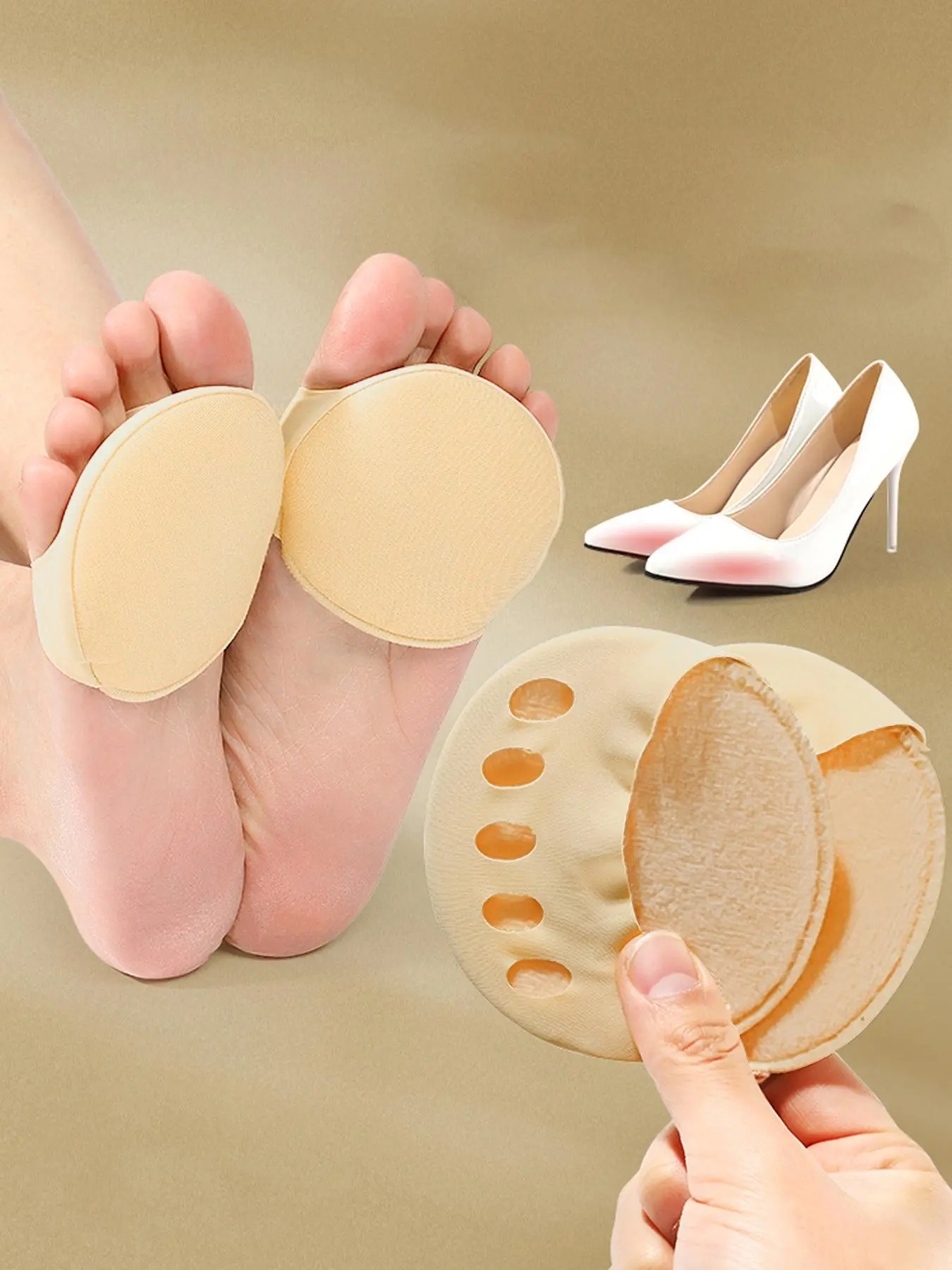 Breathable Casual Minimalist Forefoot Pads for Women, High-Heel Half-Size Anti-Slip Inserts, Foot Protection Pad for Shoes, Shoes Accessories, Shoe Inserts