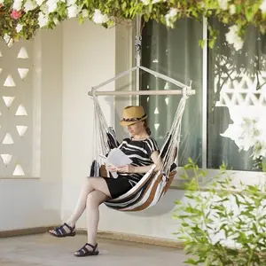 Outdoor Hanging Hammock Chair - Fabric Outdoor Seating for Reading Nook & Relaxation Hammocks
