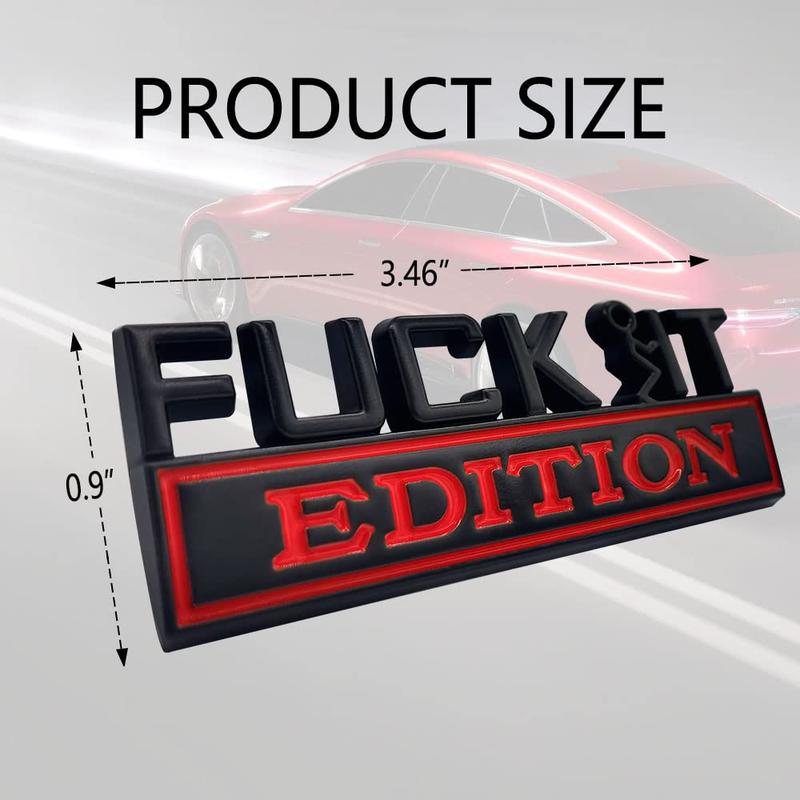 It Edition Emblem Car Exterior Emblems Badge 3d Sticker Decal Fuck-it Fender Truck Replacement Fit For All Cars It Edition Emblem Car Exterior Emblems Badge 3d Sticker Decal Fuck-it Fender Truck Replacement Fit For All Cars