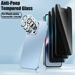 Privacy Protection Film for iPhone Models, Full Coverage Tempered Glass Screen Protector, Easy Installation, Anti-Spy, 9h Hardness