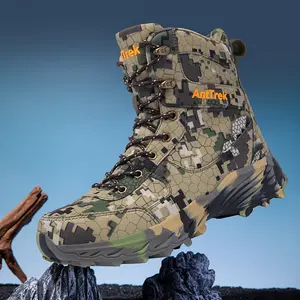 Men's Camouflage Waterproof Hiking Boots, Non-slip Breathable High-top Tactical Boots for Outdoor Trekking, Hunting & Camping