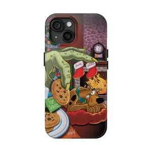 Christmas Scooby Doo Phone Case, Phone Cover Hard Cases, Green Doo Cartoon Phone Case For iPhone 11 12 13 14 15 16/ Pro/Pro Max Tough Case