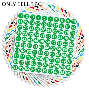 1 Sheet 1-100 Number Stickers, Self-Adhesive Waterproof Labels, Ideal for Inventory Management, Decoration, Event Identification