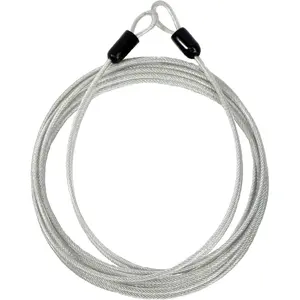 3mm (1/8 Inch) Braided Steel Coated Security Cable Luggage Lock Safety Cable Wire Double Loop (7ft)