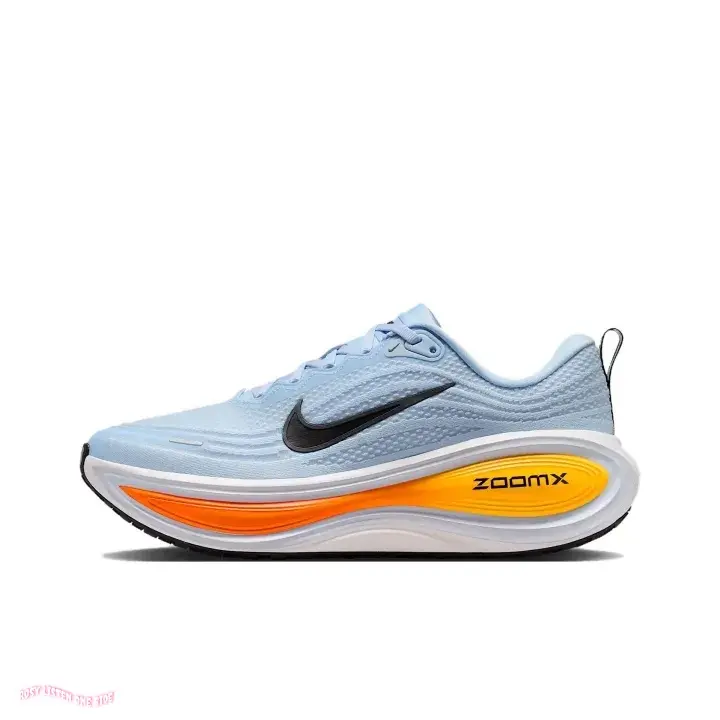 Pale Sky Blue Orange Gradient Ultra Cushioned Road Running Sneakers | Breathable Textured Mesh & High Rebound Shock Absorbing Foam | For Daily Jogging & Urban Fitness Walks | Unisex Design