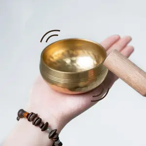 Tibetan Copper Singing Bowl, Healing Meditation Sound Bowl, Buddhist Prayer Bowl, Tibetan Music Bowl, Relaxation Tool, Spiritual Instrument