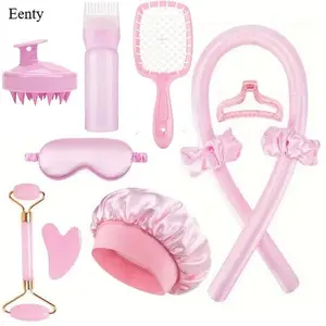 Eenty Heatless Curling Rod Headband, No Heat Silk Ribbon Rollers for Overnight Sleeping Curls, Styling Kit with Hair Clips and Scrunchie
